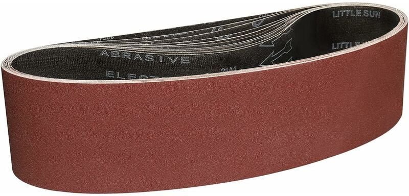 Schleifbänder 100 x 610 mm – 10 Stück Schleifbänder mit Körnung 120 zum Schleifen und Polieren mit tragbaren Bandschleif...
