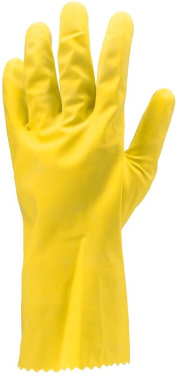 Pack mit 100 Paar natürlichen gelben Latexhandschuhen Super 5000 Größe 9