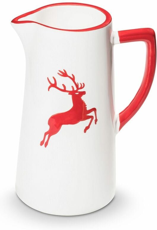 Gmundner Keramik - Rubinroter Hirsch Wasserkrug (1 2L)