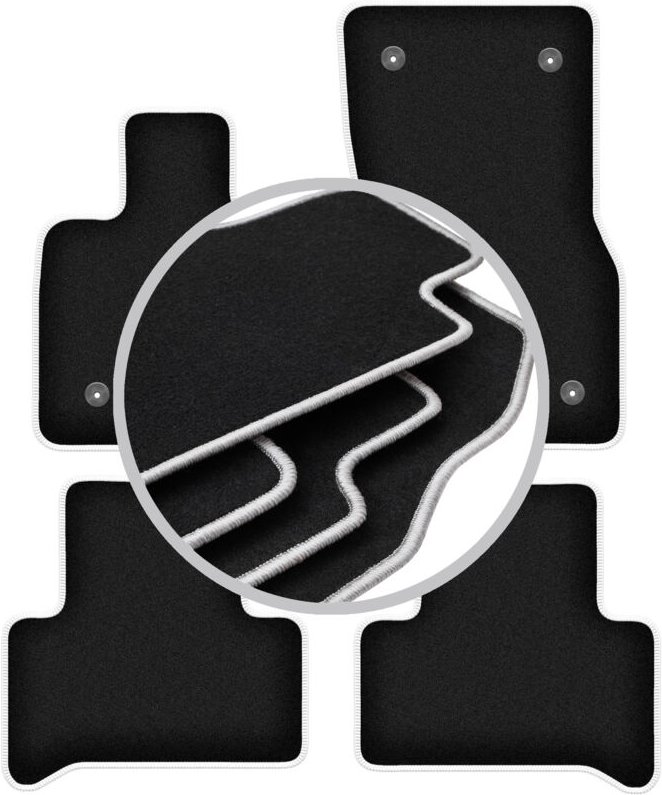 CARLUX-SILVER Autofußmatten für: Alfa Romeo Stelvio 2x4 (2WD) SUV (2016-)