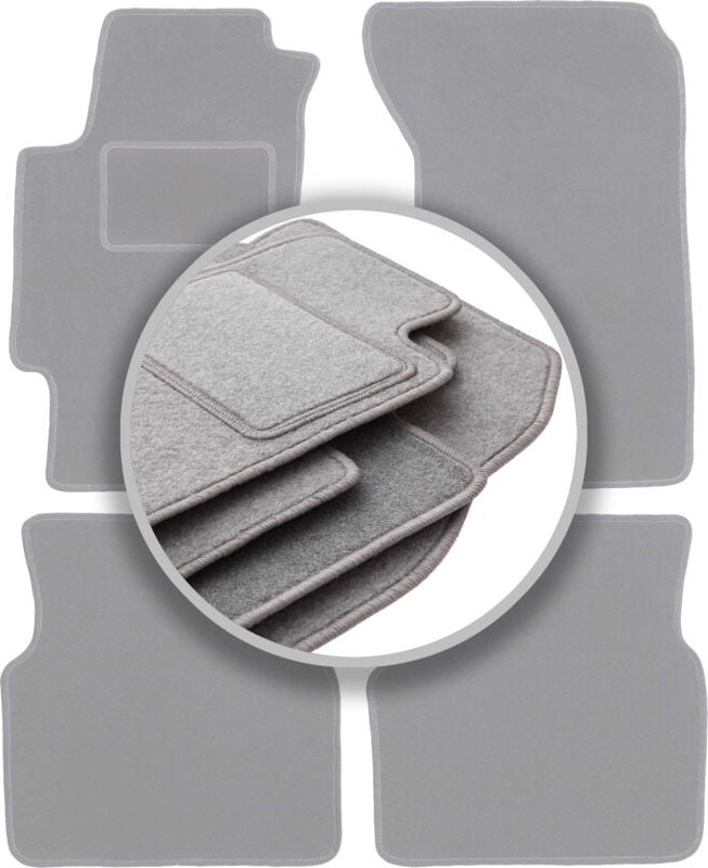 Graue Autofußmatten für: Subaru Impreza II GD Limousine, Kombi (2000-2007)