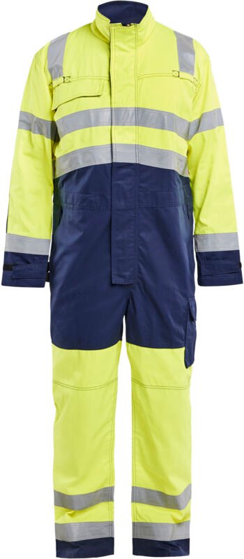 Arbeitsanzug mit langen Ärmeln Hochsichtbarkeit 6373 – Neon Gelb / Marine 52