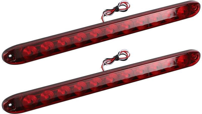 2 Stück rot 15 Zoll 11 led Anhänger Lichtleiste versiegelt Stop Turn Tail Park Dritte 3. Bremsleuchte lkw Tr