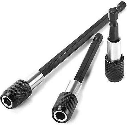 Thumbnail - 3 Stück magnetische Verlängerungsstange, Elektrobohrer-Schraubendreher-Bit, 1/4 Sechskant-Bohrer-Schnellspanner-Stecknus...