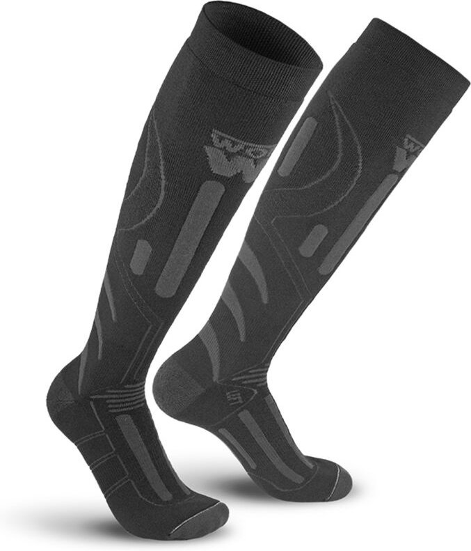 Manchester Lange technische Socken - 35/37 - Schwarze - Worik