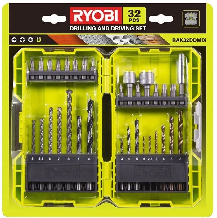 RAK32DDMIX Kit 32 Bits 1/4' Schraubendreherkoffer - Ryobi