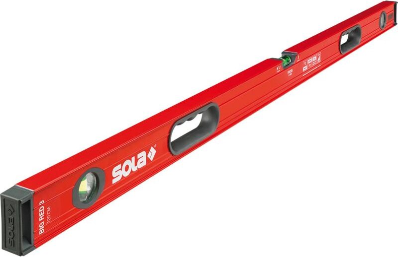 Sola - Big Red 3 Wasserwaage 150cm mit 2 Griffen rot pulverbeschichtet Aluminium