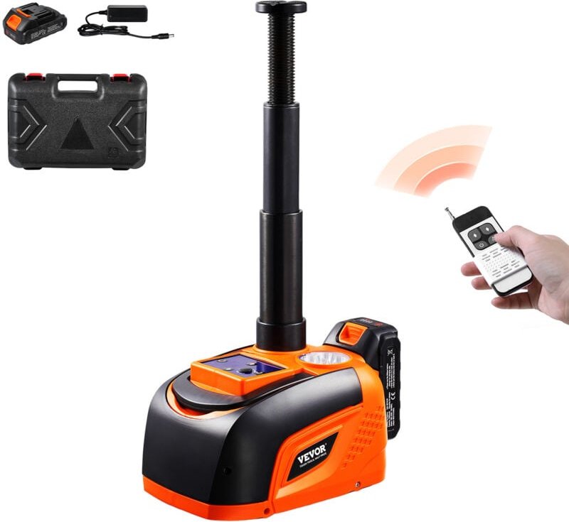 VEVOR elektrischer Wagenheber verstellbarer tragbarer Scherenwagenheber mit hoher Tragkraft (5 t), Reifenwechselersatz m...