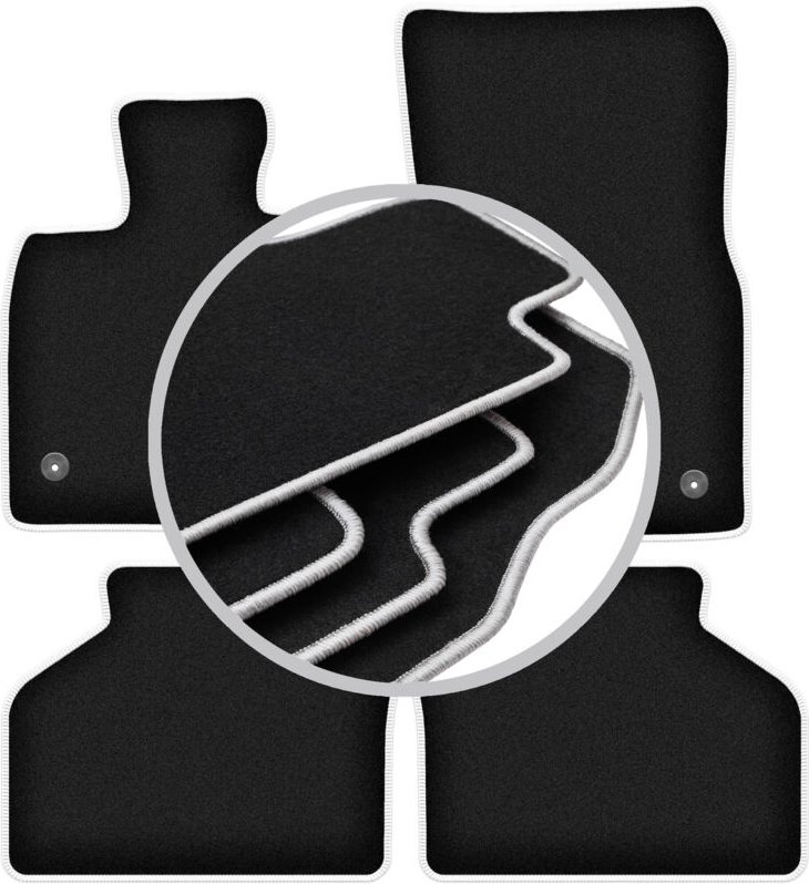 CARLUX-SILVER Autofußmatten für: BMW GT F07 FL GT (2013-2018)