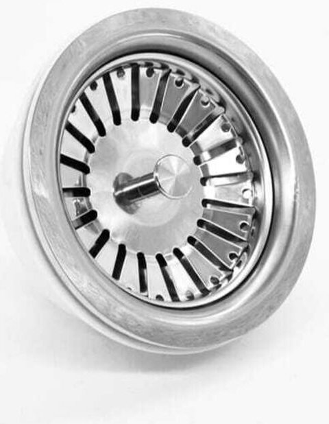 Küchenspülsieb, Spülbeckenstöpsel aus Edelstahl, Ersatz-Abflussstöpsel (Durchmesser: 84 mm)