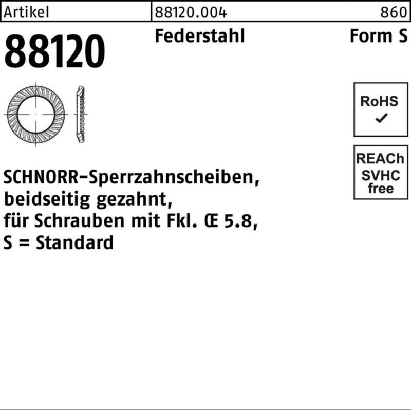Scheiben Federstahl s 3 s 2000 Stk - Schnorr