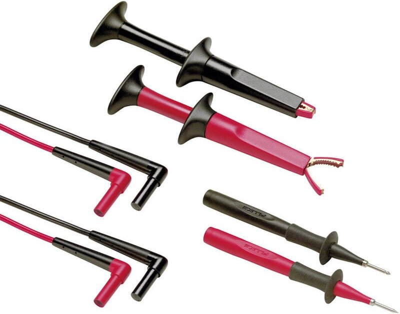 TL220-1 Sicherheits-Messleitungs-Set Lamellenstecker 4 mm Lamellenstecker 4 mm 1.50 m Schwarz, - Fluke