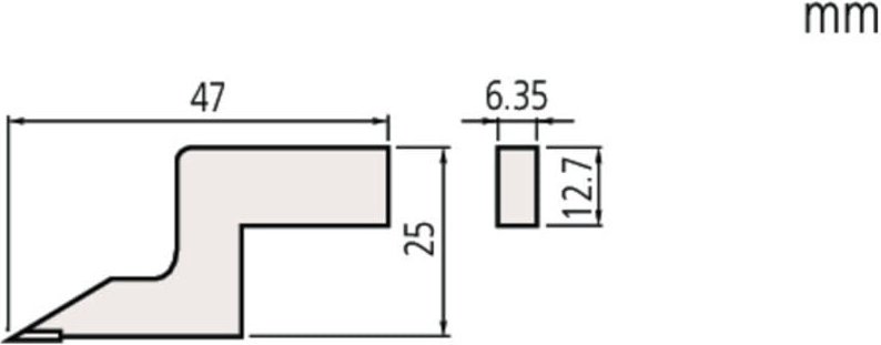 Hartmetallbestückte Anreißnadel 6,35x12,7 mm, l= 47 mm - Mitutoyo