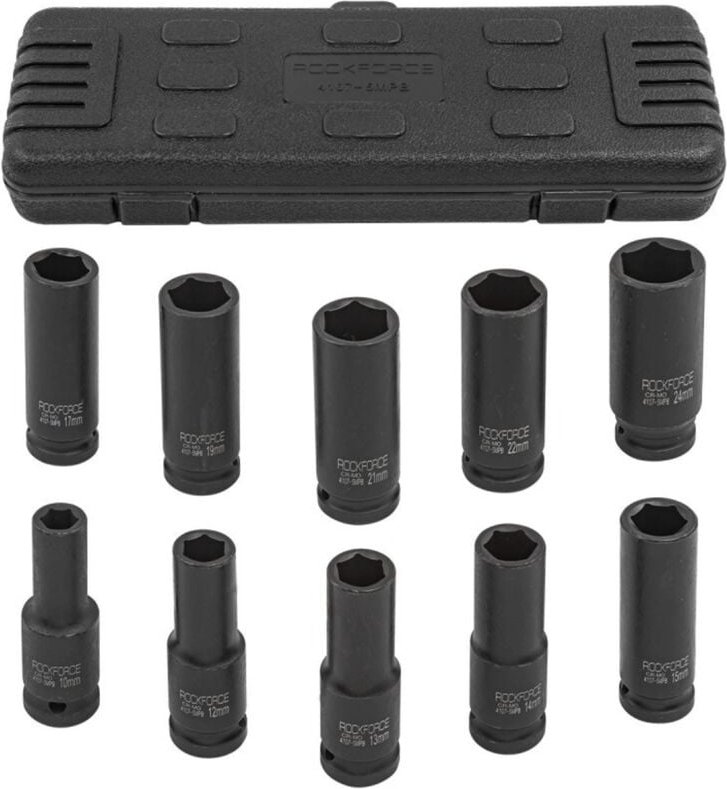 Satz langer Kraftsteckschlüssel 1/2"" 10-24mm