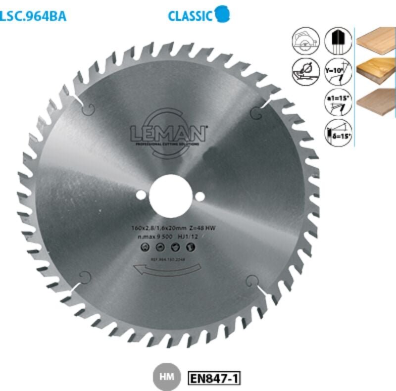 Kreissägeblatt für tragbare Maschinen Classic ø 415 Bohrung 30 Stärke 3,6/2,6 Nuten 36