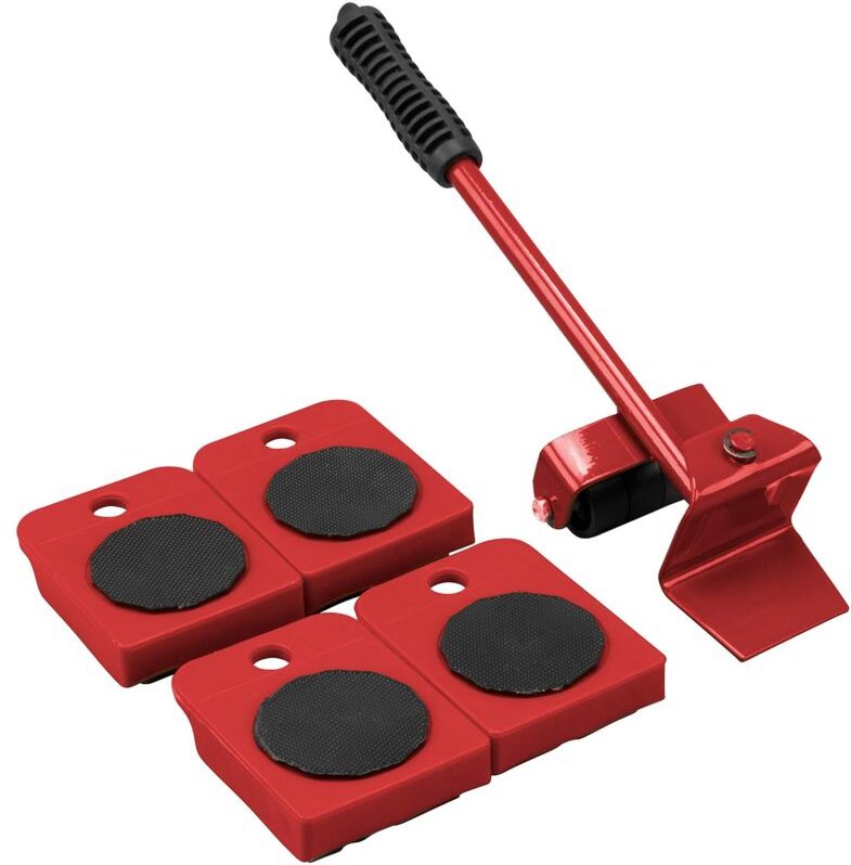 Möbeltransportset, Möbelheber/Türheber, mit 1 Möbelheber, der 150 kg heben kann, und 4 Rollen zum einfachen Bewegen von ...