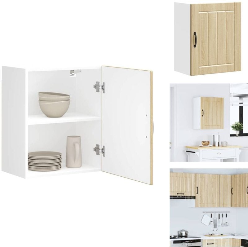 Küchen-Hängeschrank Lucca Sonoma-Eiche Holzwerkstoff - Küchen-Wandschrank - Küchen-Wandschränke - Wandschrank Küche - Kü...