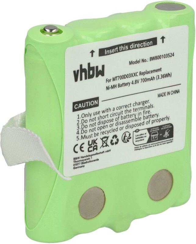 Vhbw - 1x Akku Ersatz für Simvalley PX-1761, PX-1755, PX-1754-919, PX-175-675 für Funkgerät, Walkie Talkie (700 mAh, 4,8...
