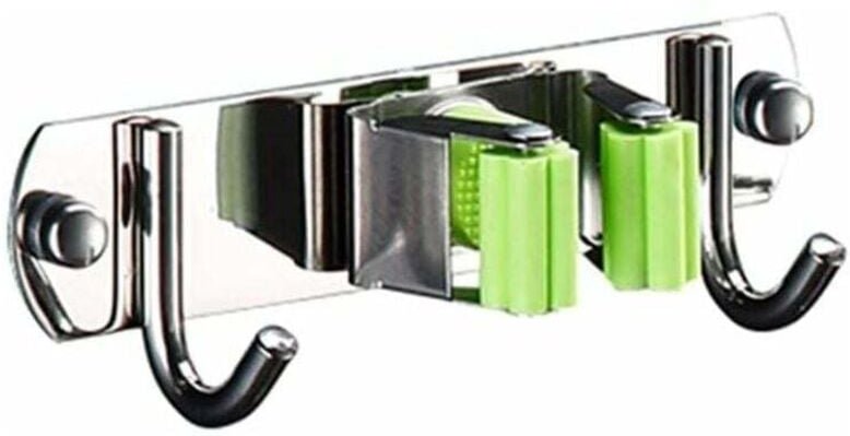 Porte-balai mural shining house, support mural pour balai et serpillière, organiseur de balais, support de balai en acie...