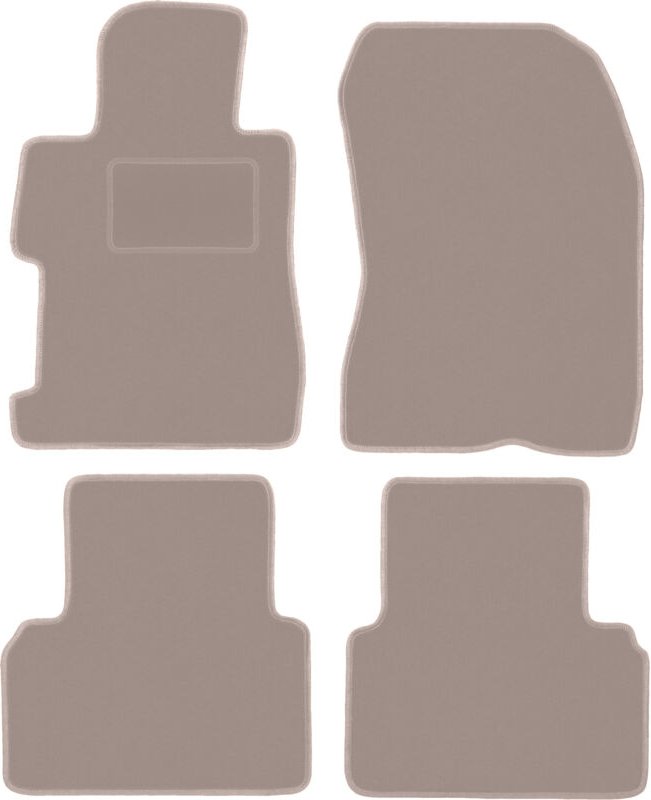Beige Velours-Fußmatten für: Honda Civic VIII 4D Limousine (2006-2011)