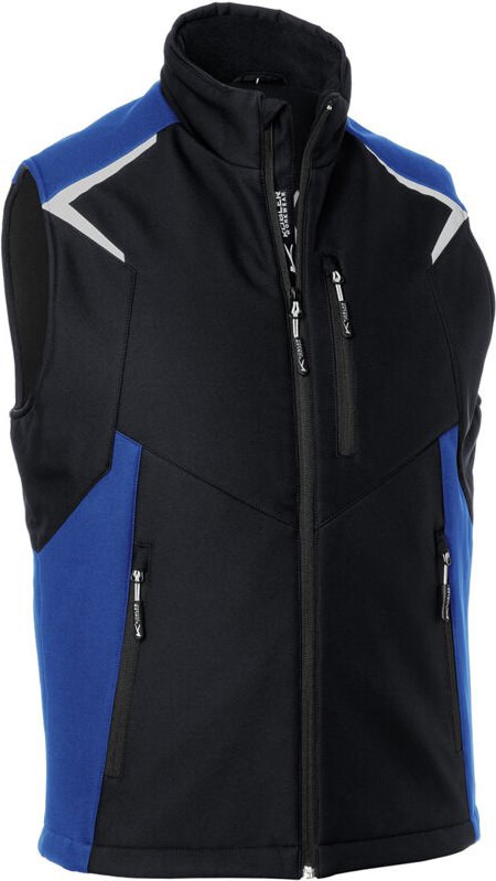 Kübler Softshell Weste bodyforce 7125 schwarz/kbl.blau Gr. l