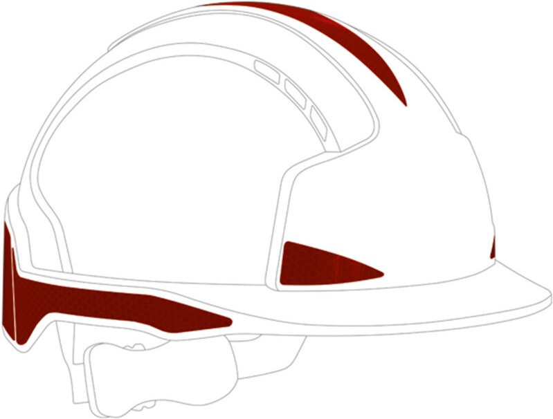 Set von 10 - Selbstklebende reflektierende Sticker CR2 für den EVOLite-Radhelm Rot