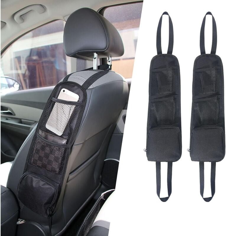 2 Aufbewahrungstaschen, Sitz-Organizer, Netztasche für alle Beifahrersitze (PKW, LKW)