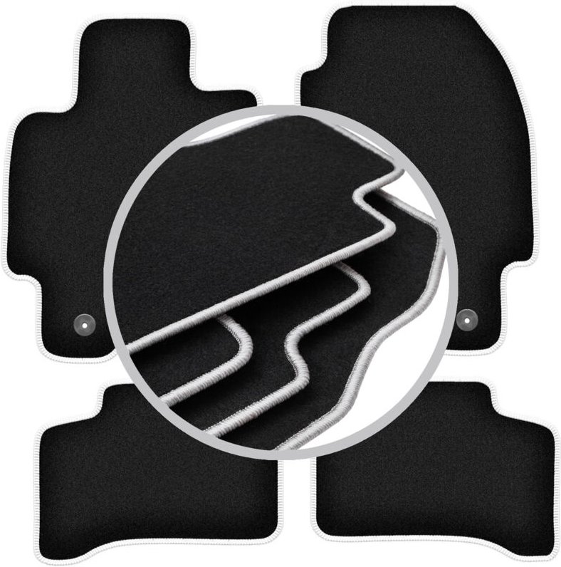 CARLUX-SILVER Autofußmatten für: Jaguar X-Type Kombi, Station Wagon, Limousine (2001-2009)
