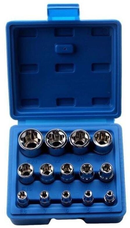 14-teiliger E4-E24 E-Torx Innensechskant-Torx-Steckschlüsselsatz