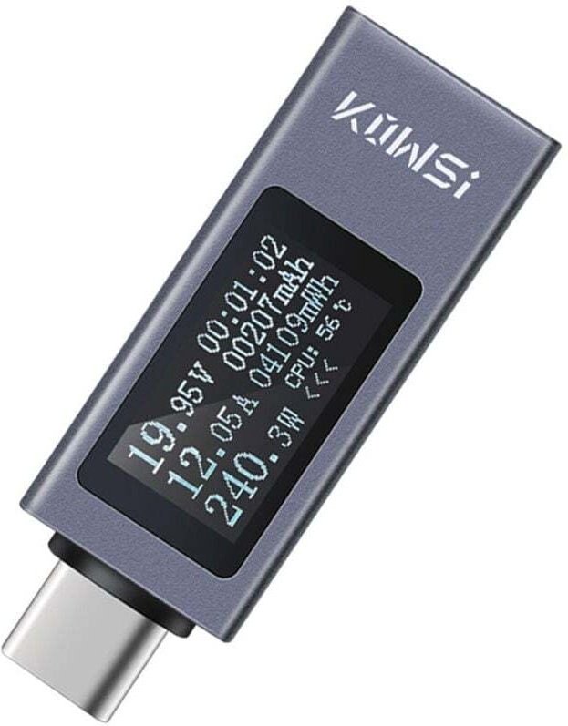 Typ-C PD Handy Lade Tester DC Voltmeter Power Meter Aluminium Legierung Gehäuse Unterstützung 4-30V Spannung 0-12A Strom