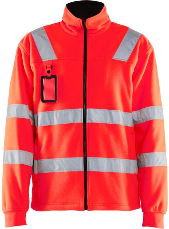 Hochsichtbare Fleece-Arbeitsjacke 4833 - Neonrot XS