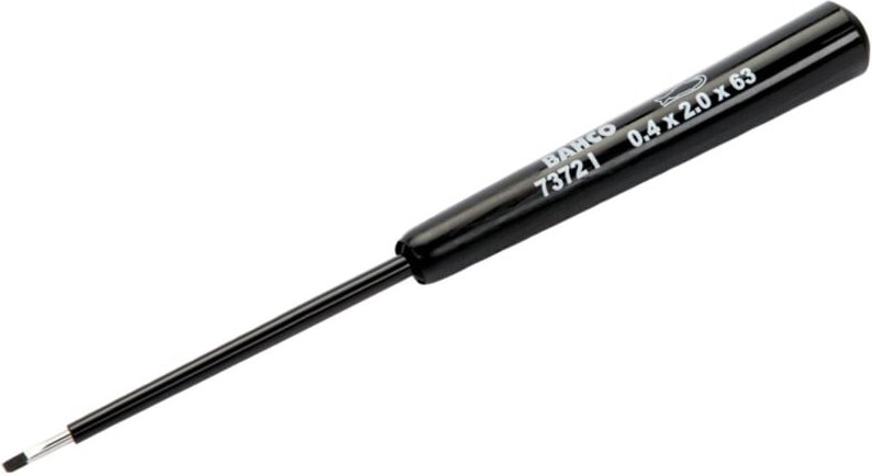 Präzisions-Schraubendreher für Schlitzschrauben mit Kunststoffgriff, 0,5 mm x 3 mm x 80 mm - Bahco