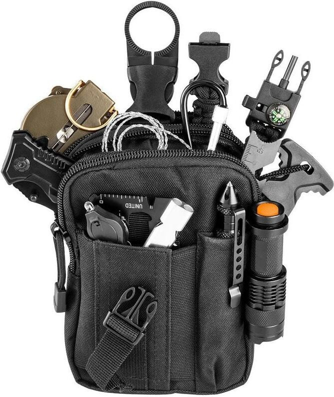 Thumbnail - 14-tlg. Outdoor Survival-Kit mit Aufbewahrungstasche