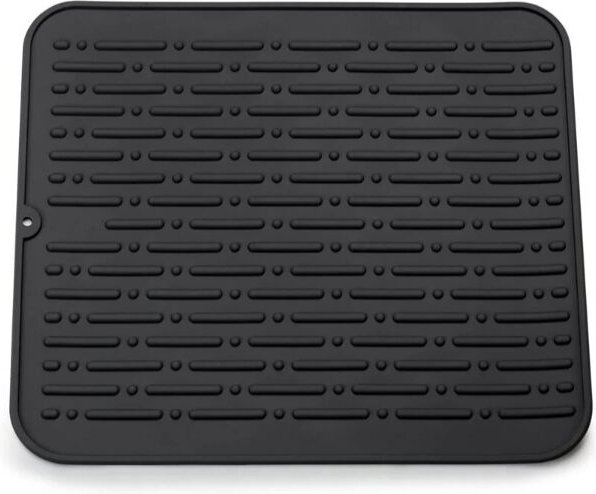 Alovez - XL-Abtropfmatte aus Silikon, 45 x 40 cm, lebenslange Garantie (schwarz)