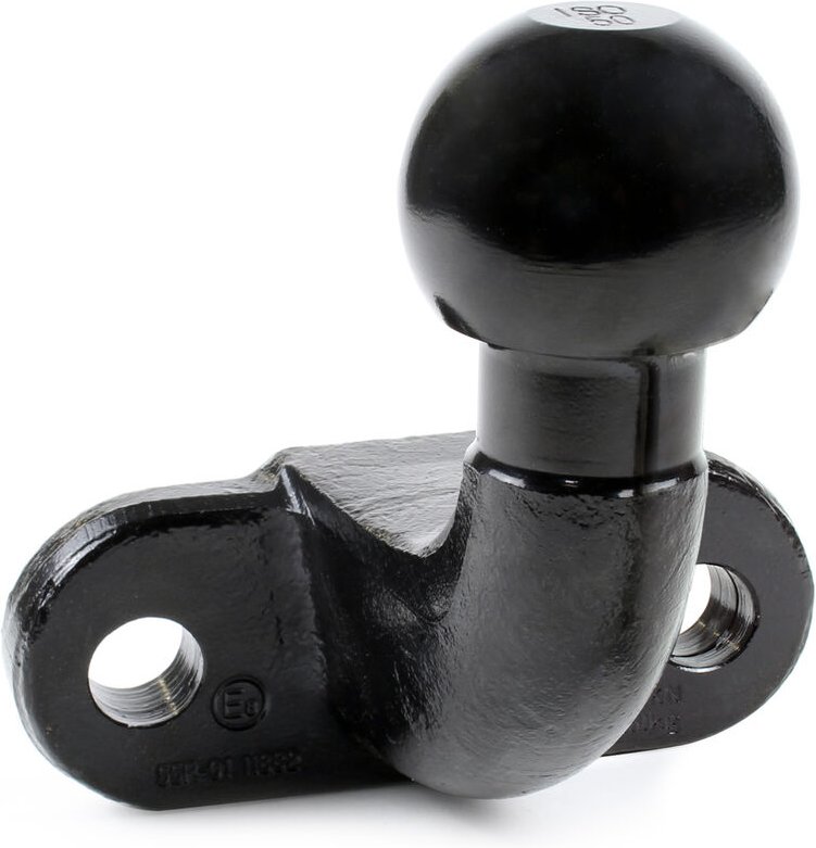 Wiltec Anhängerkupplung mit 50 mm Kugelkopf, 3,5 t Zugkraft, Anhängevorrichtung aus Gussstahl für Pkw Lkw Traktor, 2 Loc...