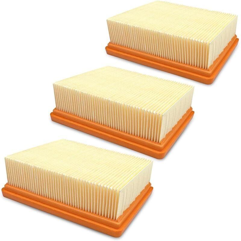 Thumbnail - 3er-Pack Ersatzfilter, Flachfaltenfilter, Hepa-Filter-Zubehör-Set, Flachfalten-Staubsauger-Ersatzfilter, kompatibel mit ...