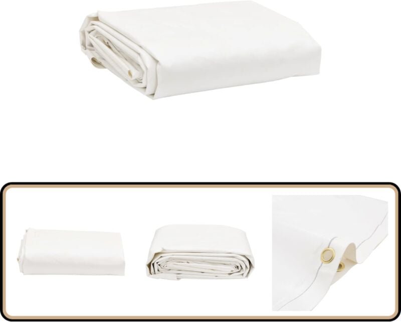 Abdeckplane Weiß 2,5x4,5 m 600 g/m² - Abdeckplane - Planen - Wasserdichte Plane - Wetterfeste Plane - Gartenplanen