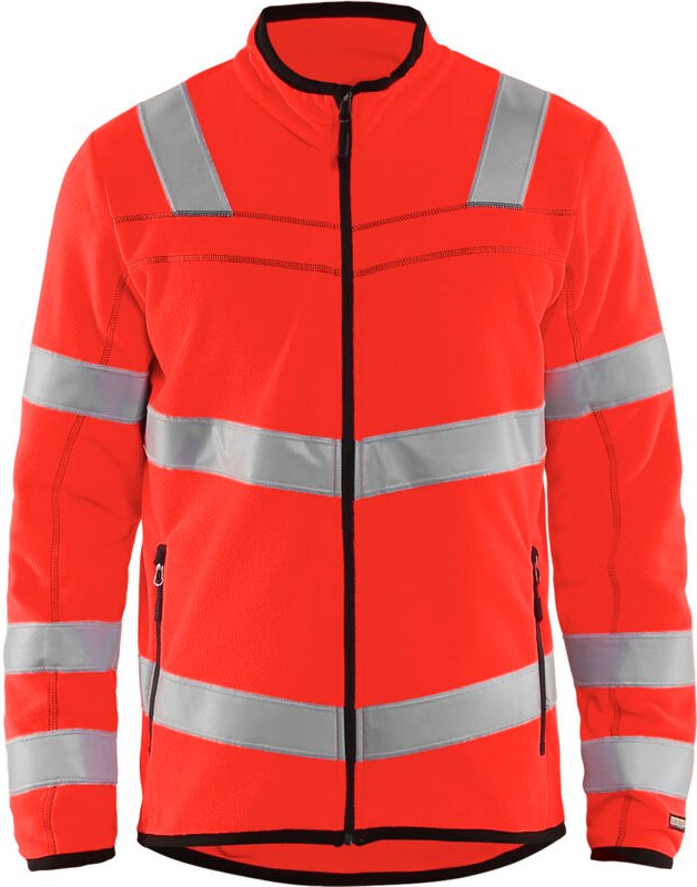 Hochsichtbare Mikropolar-Arbeitsjacke 4941 - Neonrot XS