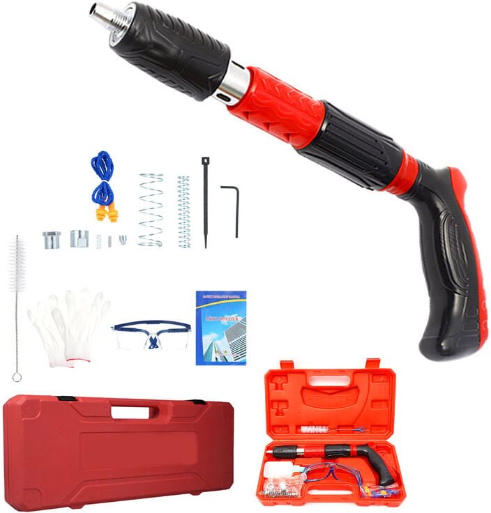 Ej.life - Mini-Nagelpistole, 5 Geschwindigkeiten, verstellbar, tragbar, manuelle Nagelpistole, Betonnagler, Zimmerei und...