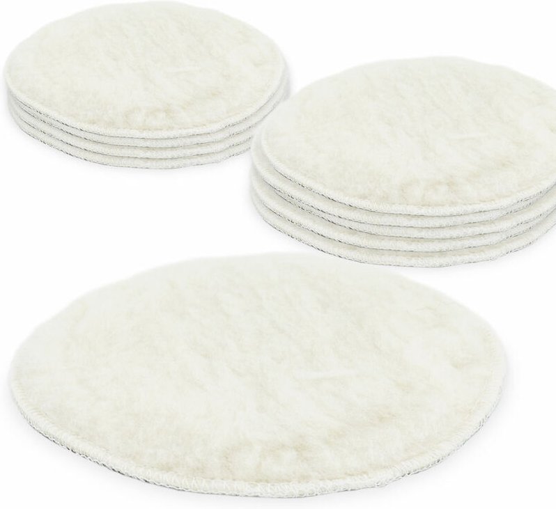 Thumbnail - 150mm Polierpad Wollpad Polierfell Wollpuffer für Autopoliermaschinen (10x) - Bituxx