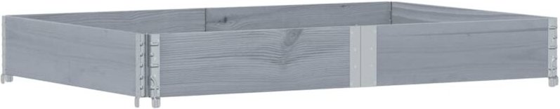 Thumbnail - Paletten-Aufsatzrahmen Grau 150x100 cm Massivholz Kiefer Vidaxl