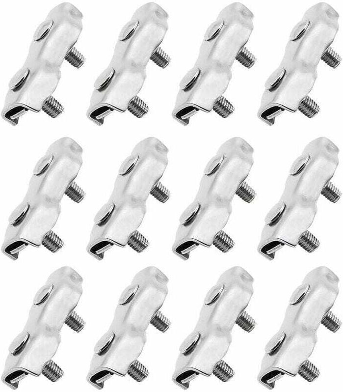 12 Stück M2 2 mm Duplex-Drahtseilklemme aus Edelstahl 304 für 2 mm Drahtseil-Kabelklemme - Ahlsen