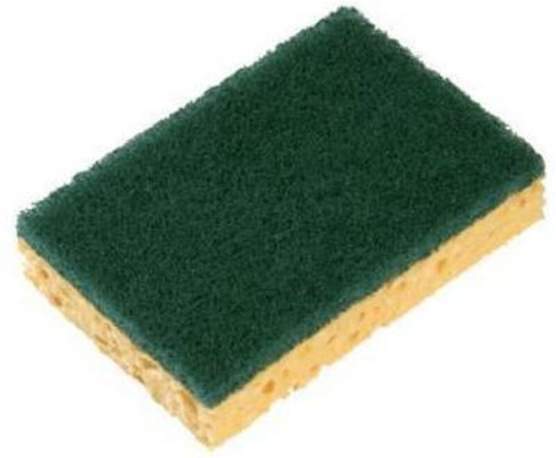 Reinigungsschwamm Sponrex 74 13 x 8,4 x 2,8 cm (b x h x t) Zellulose grün/beige 10 St./Pack.