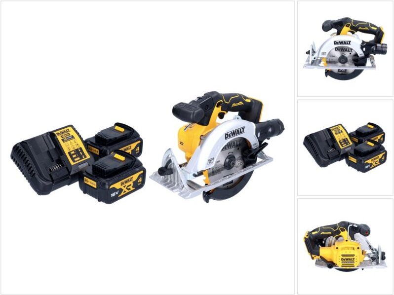 Dcs 565 M2 Akku Handkreissäge 18 v 165 mm Brushless + 2x Akku 4,0 Ah + Ladegerät - Dewalt