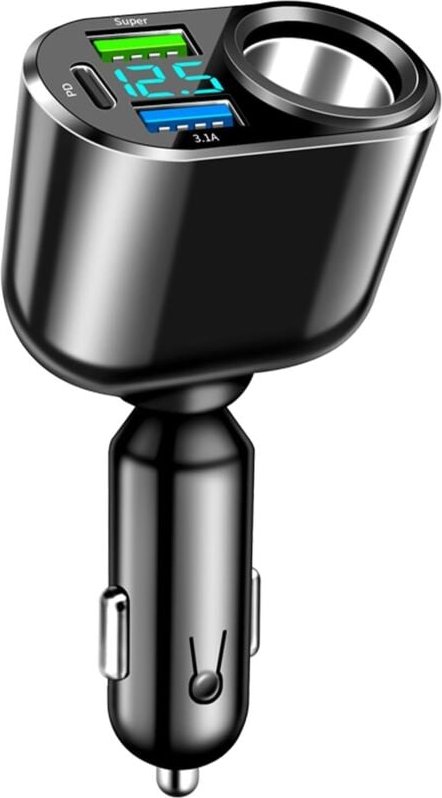 111 W USB-C-Autoladegerät, USB-Typ-C-Autoladegerät, 90 W Auto-Netzteil, 66 W Super-Schnellladefunktion und 30 W PD-Autol...