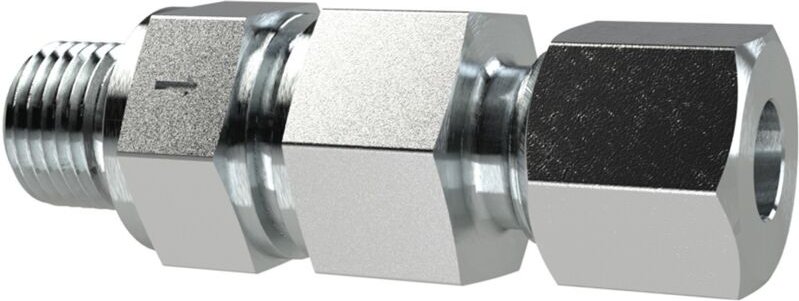 Rückschlagvent., G1/4a., Rohr-AØ 8mm, pn max. 400, Stahl verzinkt - Riegler