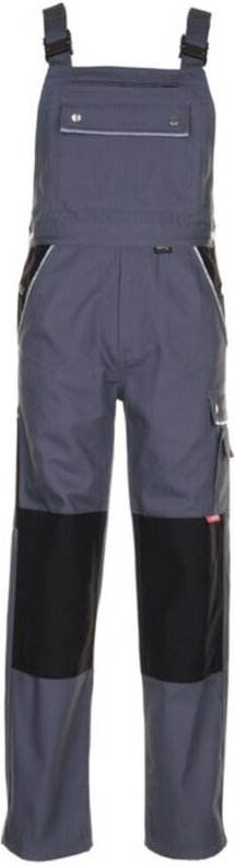 Latzhose Canvas 320 Gr.48 grau/schwarz 65 % PES/35 % bw - Planam