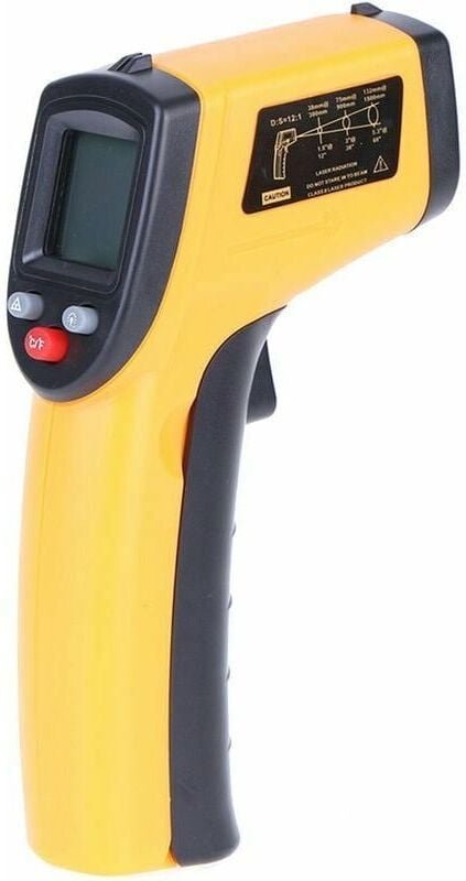 Jalleria - Digitales Infrarot-Thermometer, berührungslose Laser-Industrietemperaturpistole mit Hintergrundbeleuchtung -5...