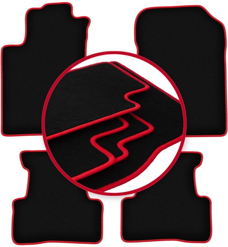 CARLUX-RED Autofußmatten für: Honda CR-V III SUV (2006-2011)