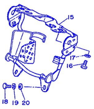 1NN-F3174-00-00 Scheinwerferhalterung DT50/80 '86/88 - Yamaha